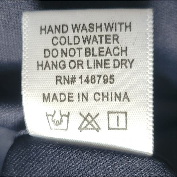 Altar'd State Ruffled Eyelet Dress Women’s Size M Open Back Scalloped Hem Blue - Picture 8 of 9